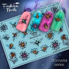 Слайдер 3D дизайн - наклейки на ногти fashionnails FN 3D crystal #10